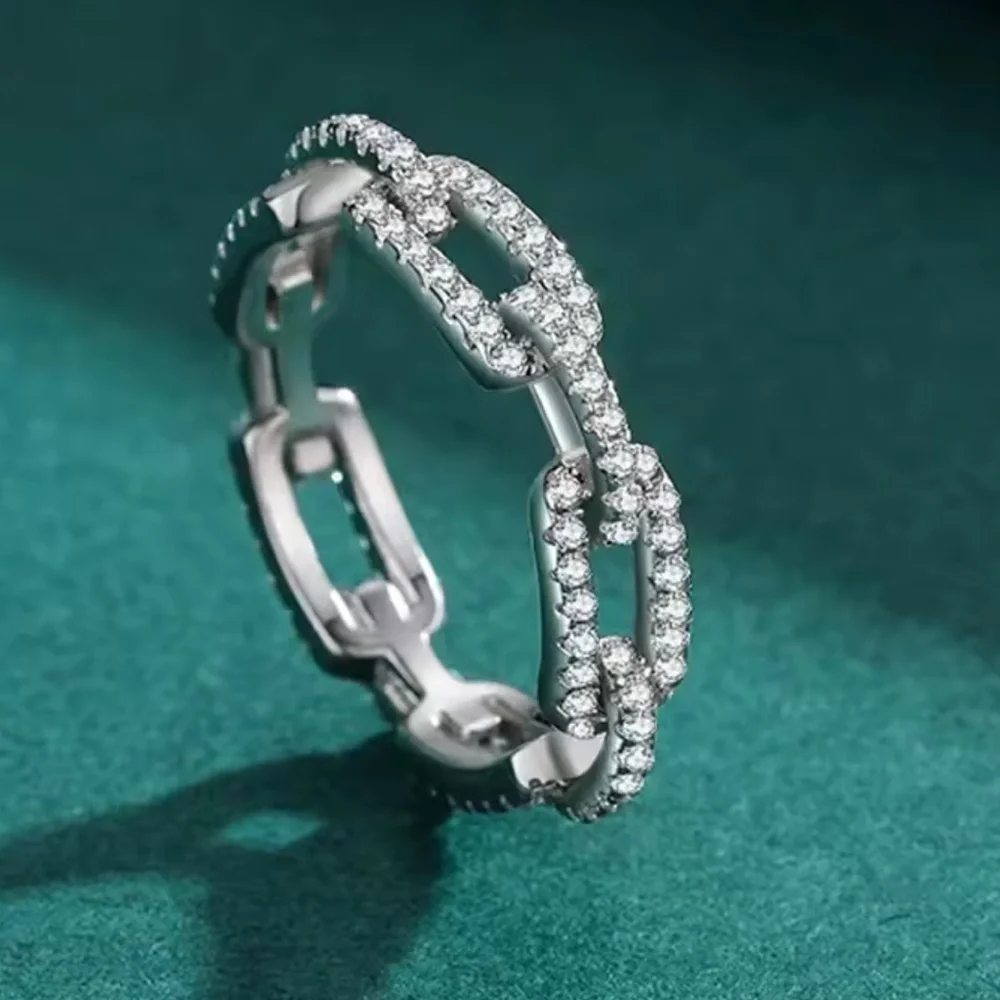 Move Uno Elegant Silver Chain Link Ring